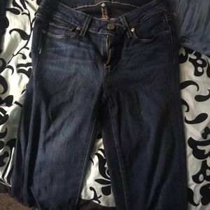 PAIGE Dark Blue Leggy Ultra Skinny Jeans